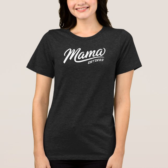 Anpassningsbarnas födelseår och föst. Mamma Shirts T Shirt (Framsida)