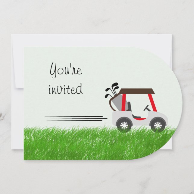 Anpassningsbarnas födelsedag för Golf Älskare Golf Inbjudningar (Framsida)