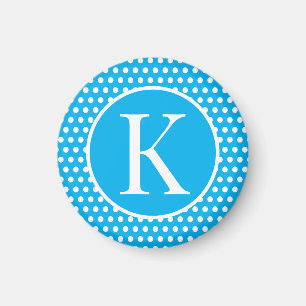 Anpassningsbarnas första blått i brev Polka dots H Magnet