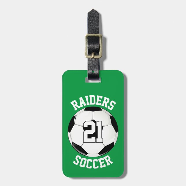 Anpassningsbarnas fotbollslag Namn, spelarnummer o Bagagebricka (Vertikal Framsida)