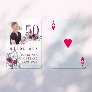 Anpassningsbarnas foto 50 och fantastiska blommigt casinokort