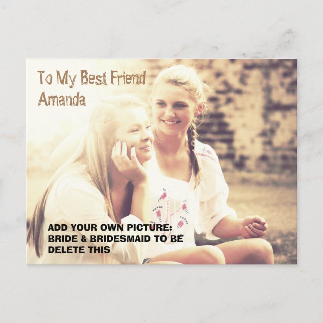 Anpassningsbarnas foto- och personlig-meddelande inbjudan vykort (Framsida)