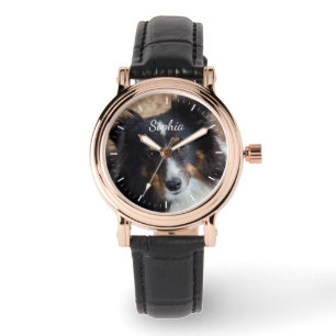 Anpassningsbarnas foto och text och eventuell Färg Armbandsur