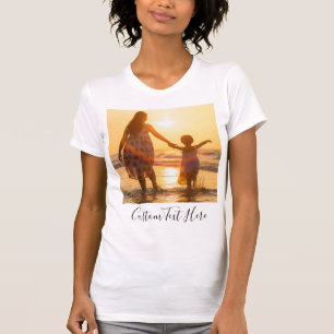 Anpassningsbarnas foto och text - unik din egen de t shirt
