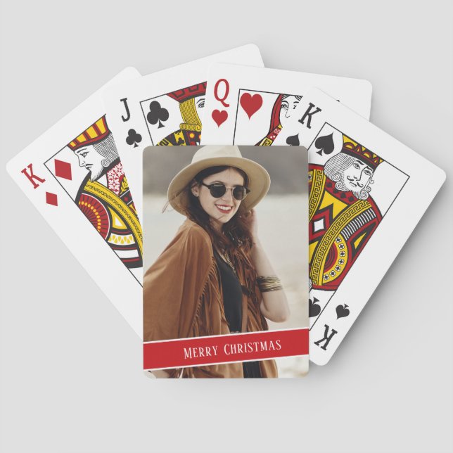 Anpassningsbarnas foto- och textjul casinokort (Baksidan)