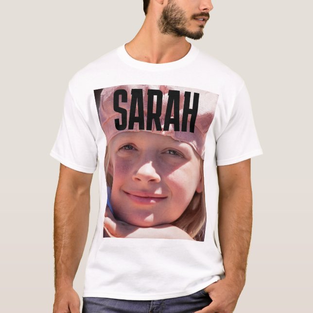 ANPASSNINGSBARNAS FOTO OCH TEXTSKIKT T SHIRT (Framsida)
