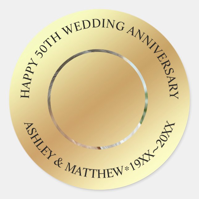 Anpassningsbarnas fotoårsdag runt klistermärke (Framsida)