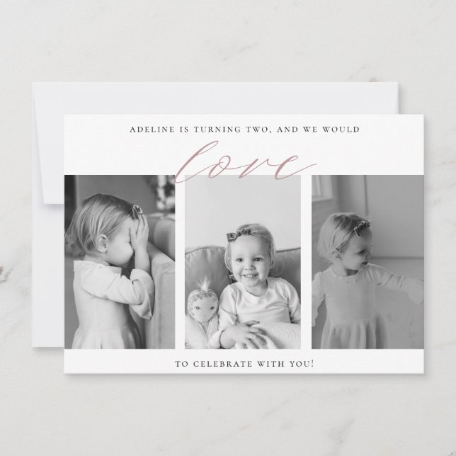 anpassningsbarnas fotofödelsedagsinbjudan inbjudningar (Framsida)