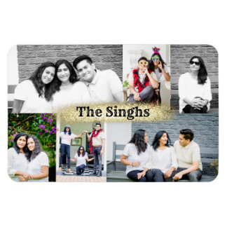 Anpassningsbarnas fotokollage av 6 bilder-magnet m magnet