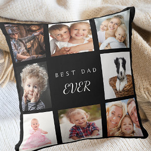 Anpassningsbarnas fotokollage, bästa pappa någonsi kudde