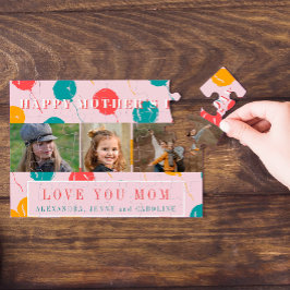 Anpassningsbarnas fotokollage kärlek mamma Mors da Pussel