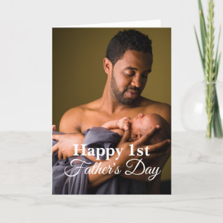 Anpassningsbarnas fotokort för första Fars dag Hel Tack Kort