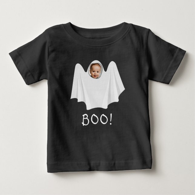 Anpassningsbarnas fotospökboo spooky Happy hallowe T Shirt (Framsida)