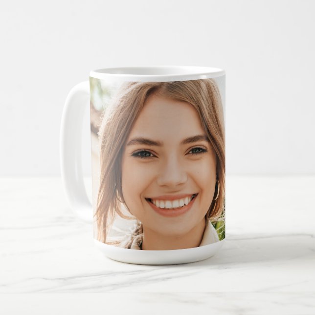 Anpassningsbarnas fototextdesign - eget kaffemugg (Framsida vänster)