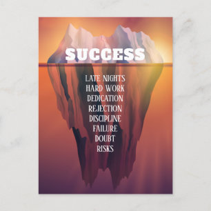 Anpassningsbarnas framgångskort Iceberg Motivation Meddelande Vykort
