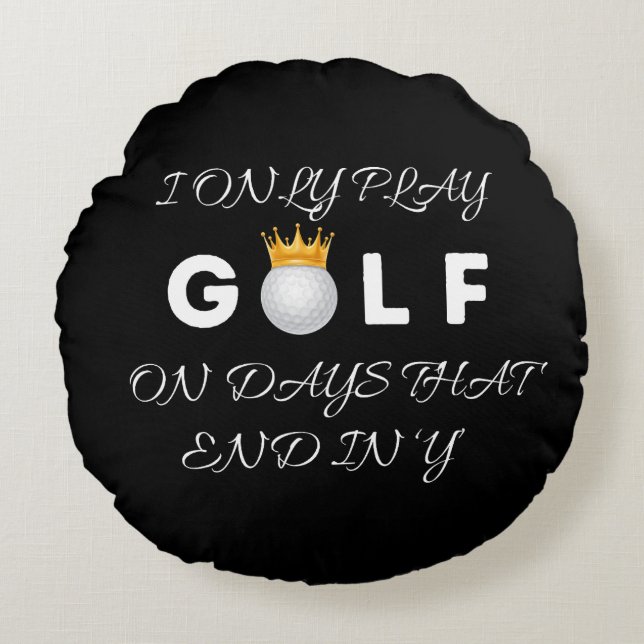 anpassningsbarnas golfkudde - ny design rund kudde (Framsidan)