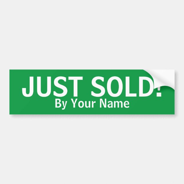 Anpassningsbarnas Grönt Sold Sticker just Bildekal (Framsidan)