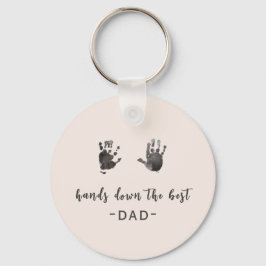 Anpassningsbarnas handavtryck bästa Pappa Nyckelring