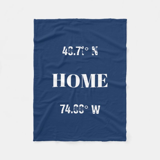 Anpassningsbarnas hemkoordinater fleecefilt (Framsidan)