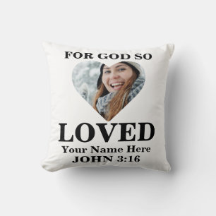 Anpassningsbarnas hjärtfoto Christian Bible Verse  Kudde