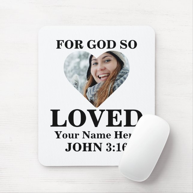 Anpassningsbarnas hjärtfoto Christian Bible Verse  Musmatta (Med mus)
