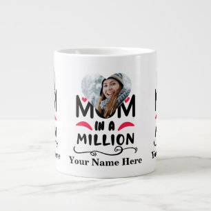 Anpassningsbarnas hjärtfoto mamma i en miljon mors jumbo mugg