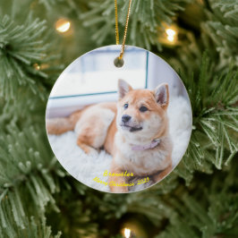 Anpassningsbarnas Hund - Ornament, Unik fotojul Julgransprydnad Keramik