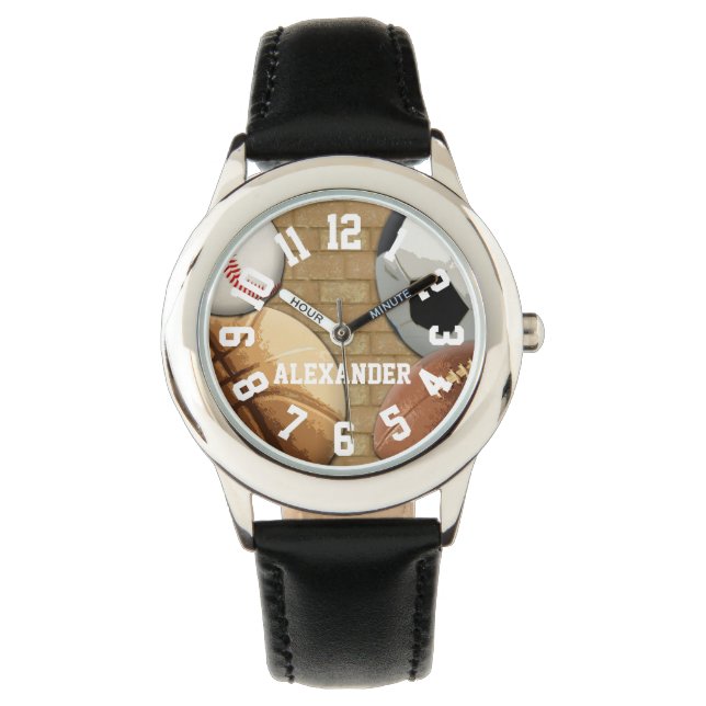 Anpassningsbarnas idrottstema armbandsur (Framsida)