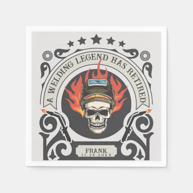 Anpassningsbarnas indragna svetsningsförklaring lä pappersservett (Framsidan)