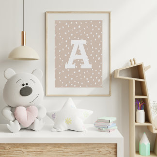 ANPASSNINGSBARNAS INITIALUTSKRIFT | MODERN MONOGRA POSTER