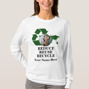 Anpassningsbarnas jorddagsfoto minskar återanvändn t shirt
