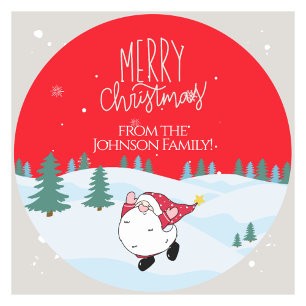 Anpassningsbarnas julspärrar för familjen runt klistermärke