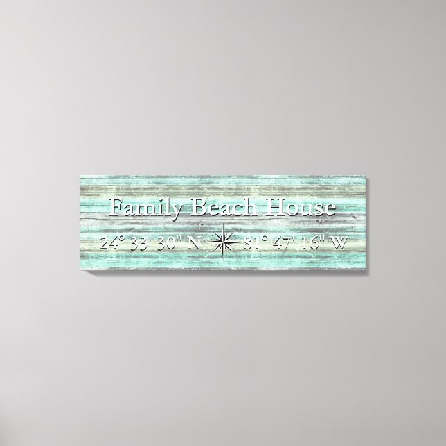 Anpassningsbarnas lattitud och kustdekoration canvastryck (Framsida)