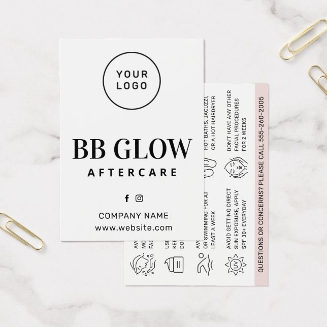 Anpassningsbarnas Logotyp BB Glow Aftercare Card Visitkort (Kontor)