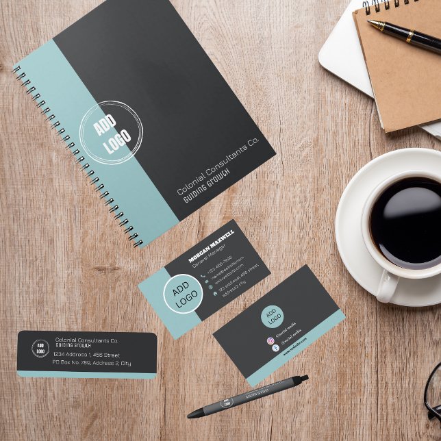 Anpassningsbarnas logotyp det moderna minimalistis visitkort (Office Stationaries)