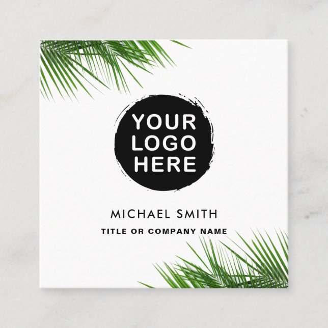 Anpassningsbarnas logotyp feminin minimalistisk lo fyrkantigt visitkort (Framsida)