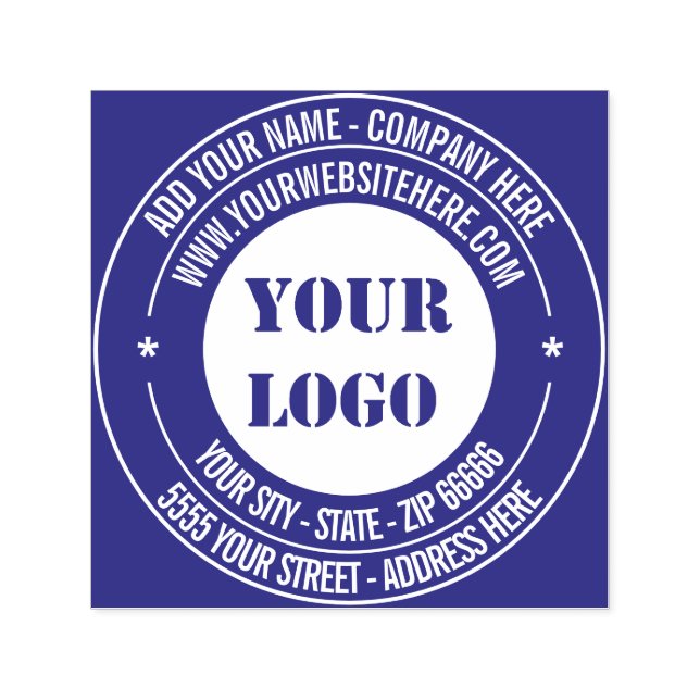 Anpassningsbarnas Logotyp - Foto, Adress, Namn, we Självfärgande Stämpel (Design)