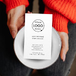 Anpassningsbarnas Logotyp | Lodrät Enterprise Mini Visitkort<br><div class="desc">En enkel affärsmall för anpassningsbar i ett modernt minimalistiskt stil som lätt kan uppdateras med företagets logotyp och text. Om du behöver hjälp med att anpassa den här produkten kontaktar du mig med hjälp av meddelandeknappen nedan så hjälper jag lycklig.</div>