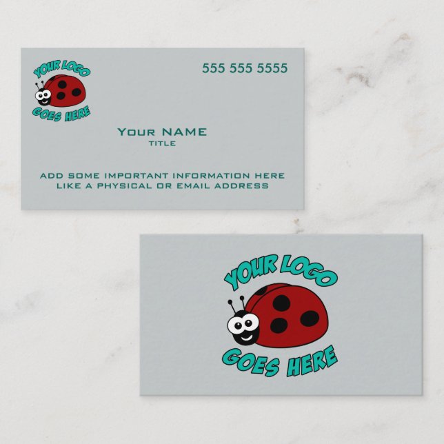 Anpassningsbarnas Logotyp Modern Blue Visitkort (Fram/baksida)