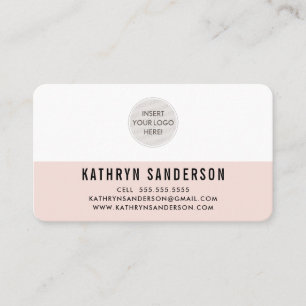 ANPASSNINGSBARNAS LOGOTYP modern minimal rosa sva Visitkort