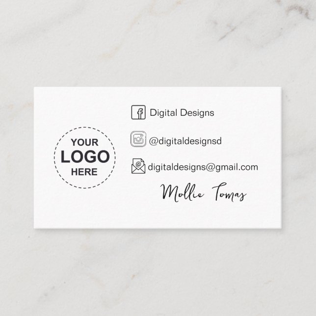 Anpassningsbarnas logotyp, modern minimalist med s visitkort (Framsida)