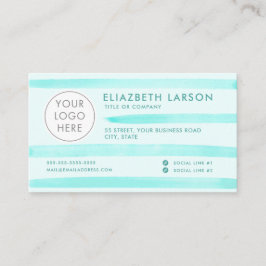 Anpassningsbarnas Logotyp Modern minimalistisk blå Visitkort