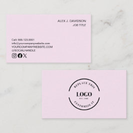 Anpassningsbarnas logotyp modern rosa av minimalis visitkort