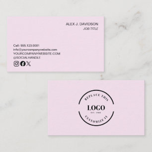 Anpassningsbarnas logotyp modern rosa av minimalis visitkort