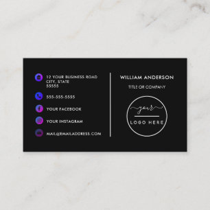 Anpassningsbarnas logotyp moderna minimalistiska m visitkort