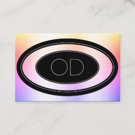 Anpassningsbarnas Logotyp och monogramfärgade Past Visitkort