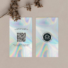 Anpassningsbarnas Logotyp och QR-kod DIY HoloGraph Visitkort