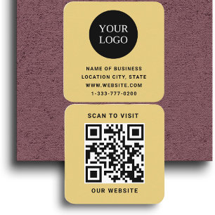 Anpassningsbarnas Logotyp och QR-kod Fyrkantigt Visitkort