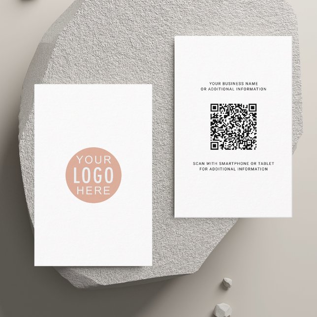 Anpassningsbarnas Logotyp och QR-kod, modern Visitkort (Custom Logo and QR Code DIY Modern Business Card)