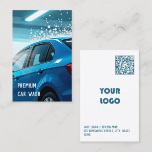 Anpassningsbarnas Logotyp och QR-Tvätta Visitkort
